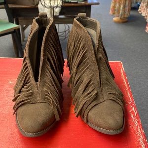 Corkys Millie Fringe Bootie size 9